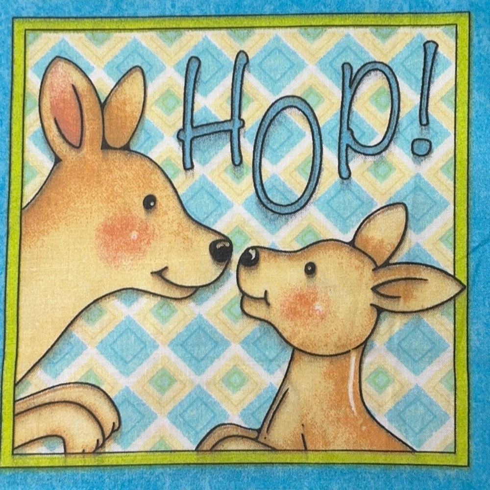 Colorful Animal Story Fabric Panel HOP by Marie Cole - Picture 2 of 11